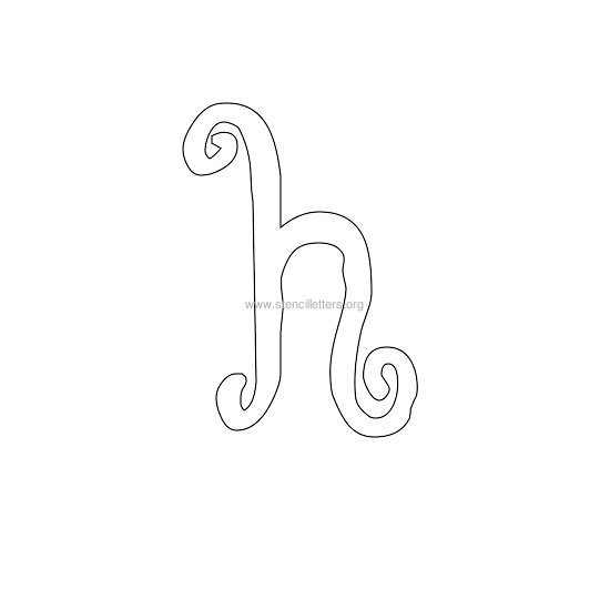 lowercase scrapbooking stencil letter h lowercase scrapbooking stencil letter h