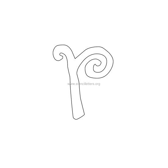lowercase scrapbooking stencil letter