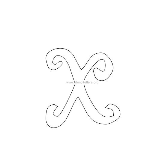 lowercase scrapbooking stencil letter x lowercase scrapbooking stencil letter x
