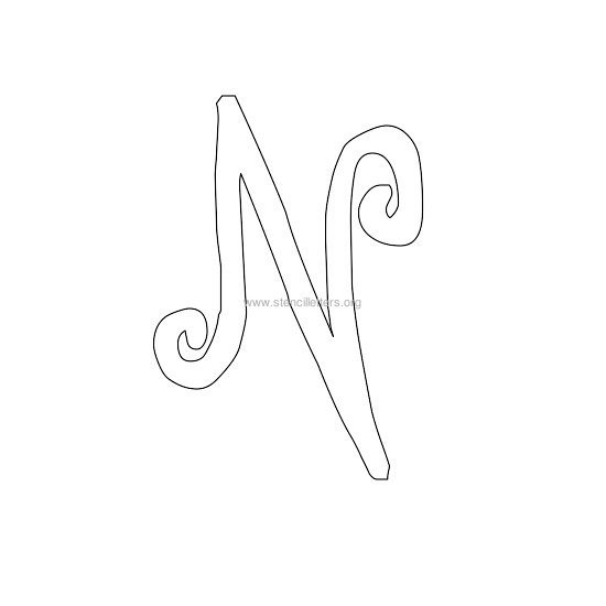 uppercase scrapbooking stencil letter n uppercase scrapbooking stencil letter n