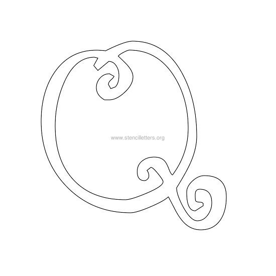 uppercase scrapbooking stencil letter q uppercase scrapbooking stencil letter q
