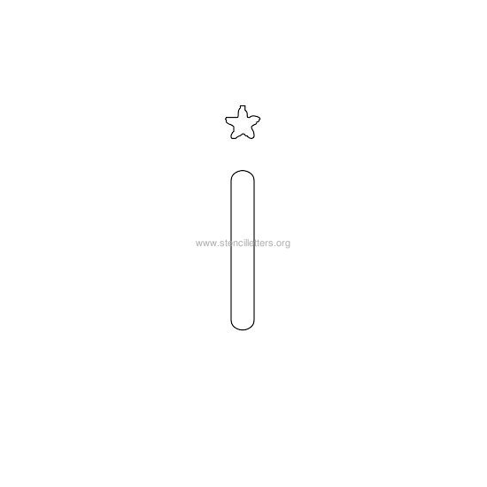 star design stencil letter i star design stencil letter i