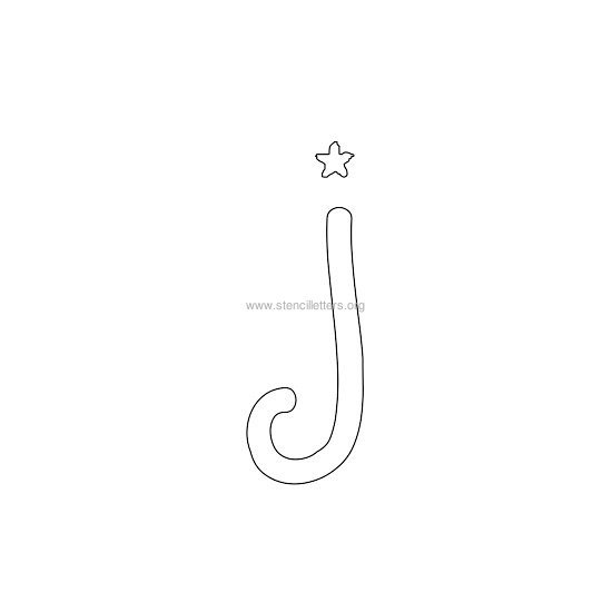 star design stencil letter j star design stencil letter j