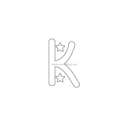 star design stencil letter k star design stencil letter k