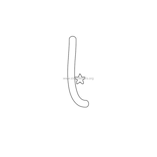 star design stencil letter l star design stencil letter l