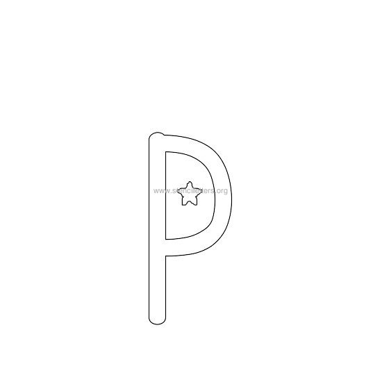 star design stencil letter p star design stencil letter p