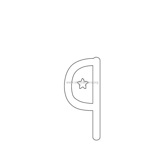 star design stencil letter q star design stencil letter q