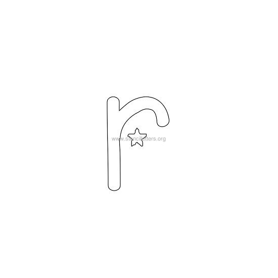 star design stencil letter r star design stencil letter r