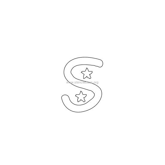 star design stencil letter s star design stencil letter s