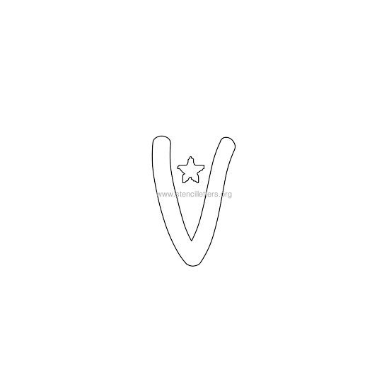 star design stencil letter v star design stencil letter v