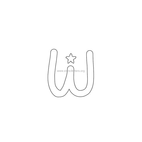 star design stencil letter w star design stencil letter w
