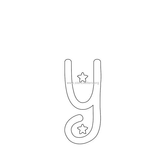 star design stencil letter y star design stencil letter y