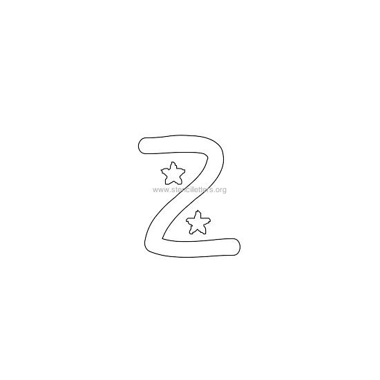 star design stencil letter z star design stencil letter z