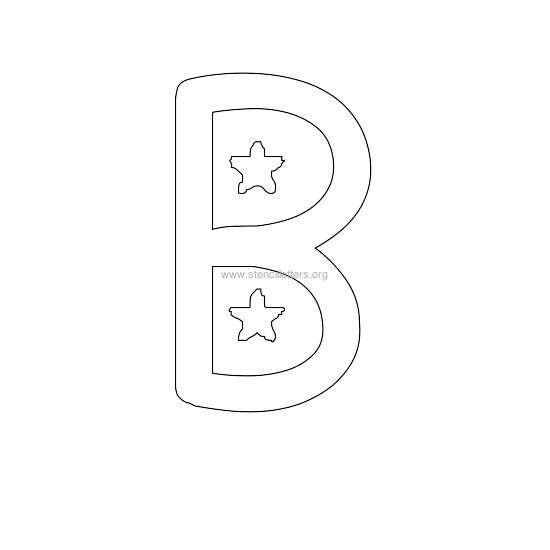 star design stencil letter b star design stencil letter b