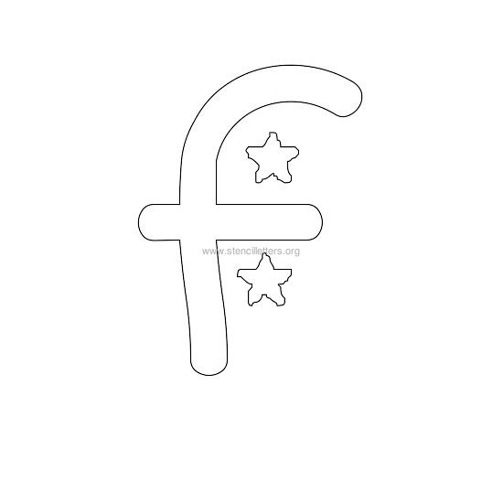star design stencil letter f star design stencil letter f