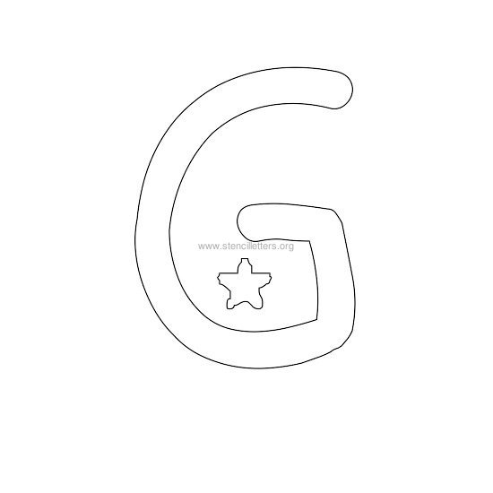 star design stencil letter g star design stencil letter g