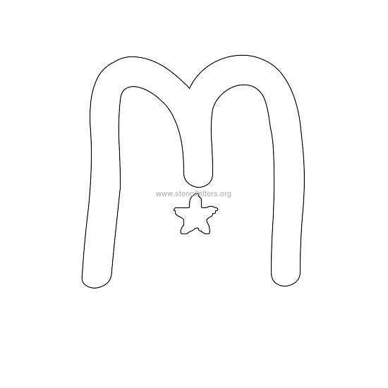 star design stencil letter m star design stencil letter m