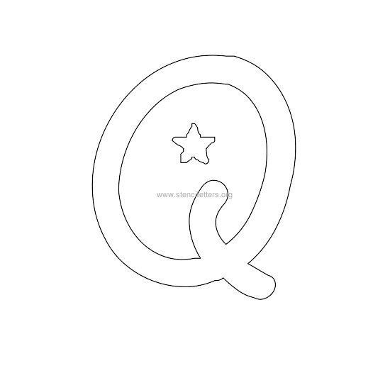 star design stencil letter q star design stencil letter q
