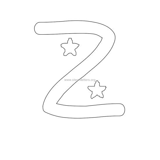star design stencil letter z star design stencil letter z