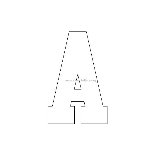 varsity stencil letter a varsity stencil letter a
