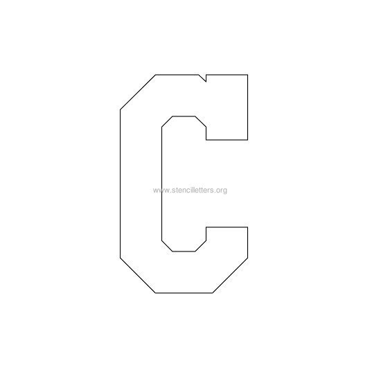 varsity stencil letter c varsity stencil letter c