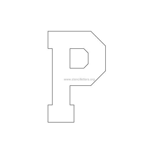 varsity stencil letter p varsity stencil letter p