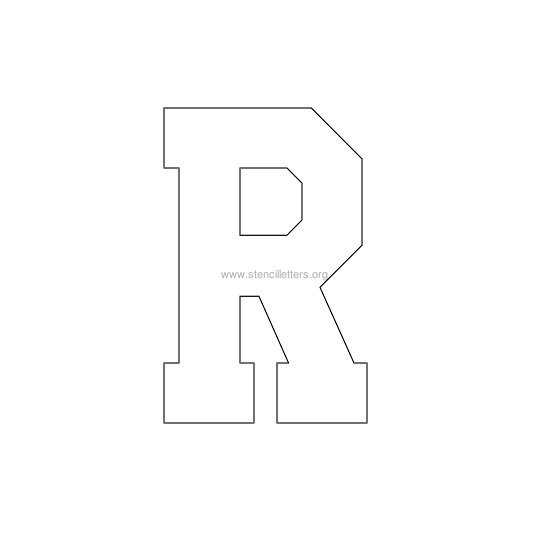 varsity stencil letter r varsity stencil letter r