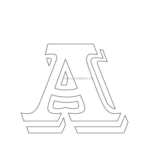 victorian stencil letter a victorian stencil letter a