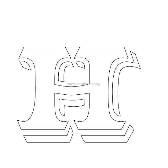 victorian stencil letter h victorian stencil letter h