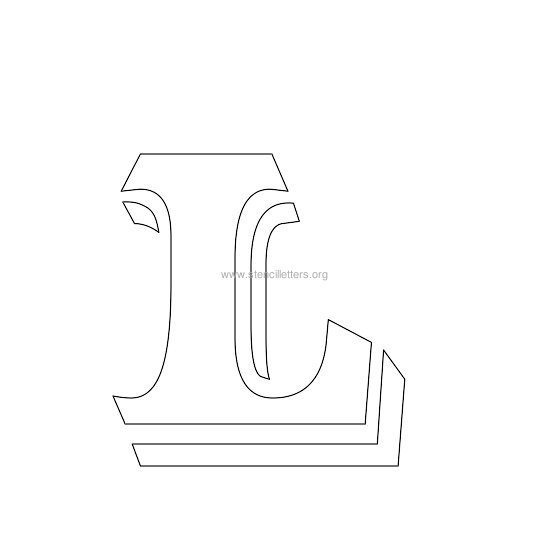 victorian stencil letter l victorian stencil letter l