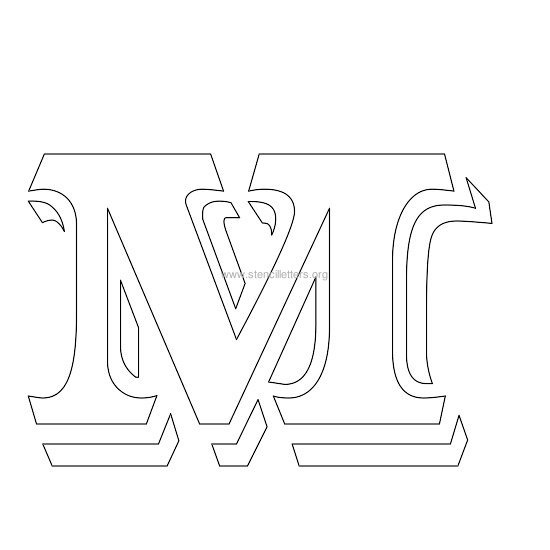 victorian stencil letter m victorian stencil letter m