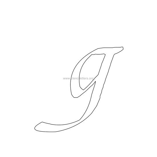 lowercase calligraphy wall stencil letter g lowercase calligraphy wall stencil letter g