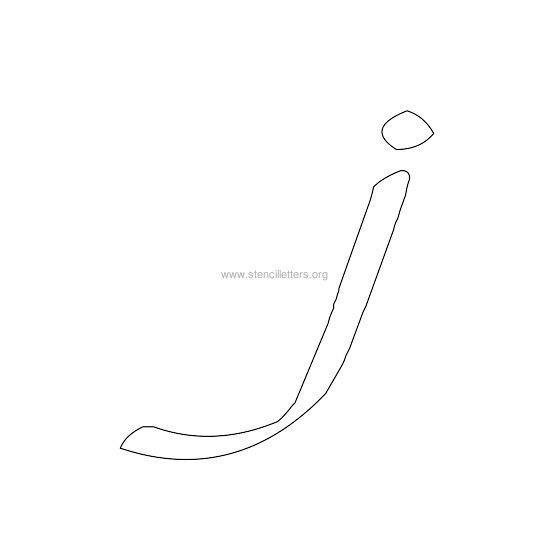 lowercase calligraphy wall stencil letter j lowercase calligraphy wall stencil letter j