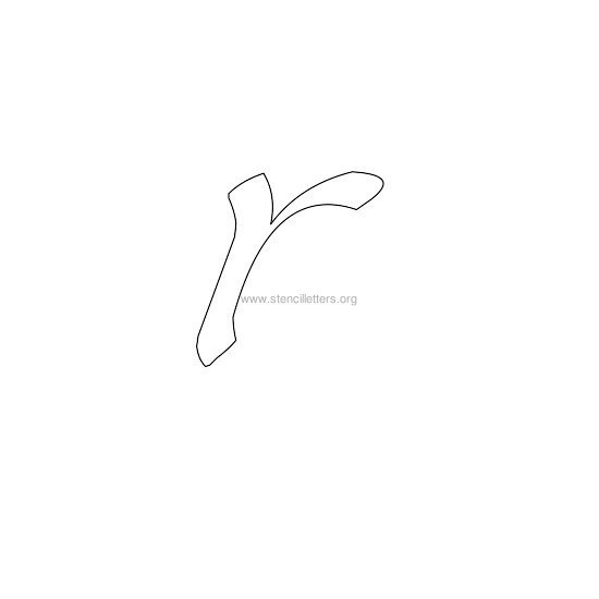 lowercase calligraphy wall stencil letter r lowercase calligraphy wall stencil letter r