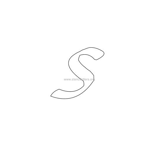 lowercase calligraphy wall stencil letter s lowercase calligraphy wall stencil letter s