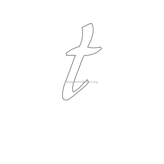 lowercase calligraphy wall stencil letter t lowercase calligraphy wall stencil letter t