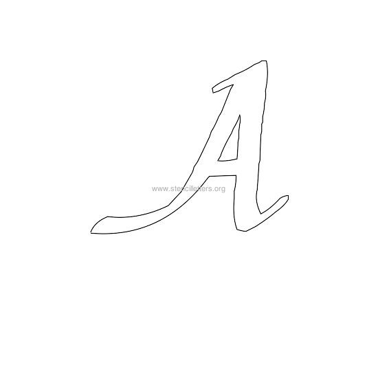 uppercase calligraphy wall stencil letter a uppercase calligraphy wall stencil letter a