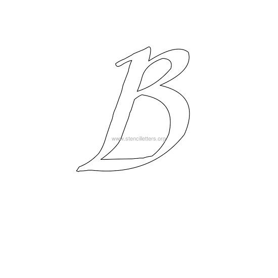 uppercase calligraphy wall stencil letter b uppercase calligraphy wall stencil letter b