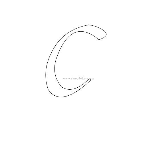 uppercase calligraphy wall stencil letter c uppercase calligraphy wall stencil letter c