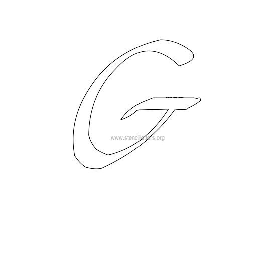 uppercase calligraphy wall stencil letter g uppercase calligraphy wall stencil letter g