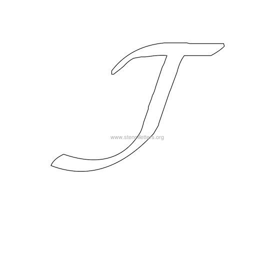 uppercase calligraphy wall stencil letter j uppercase calligraphy wall stencil letter j