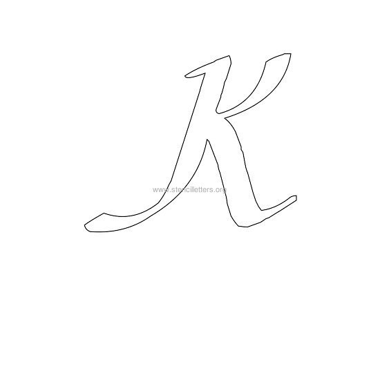 uppercase calligraphy wall stencil letter k uppercase calligraphy wall stencil letter k