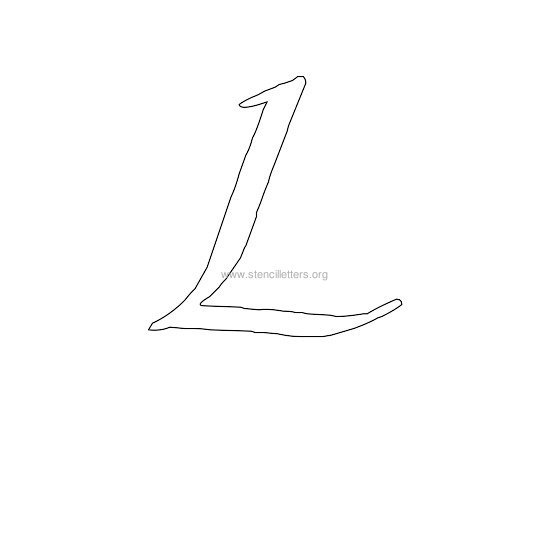 uppercase calligraphy wall stencil letter l uppercase calligraphy wall stencil letter l
