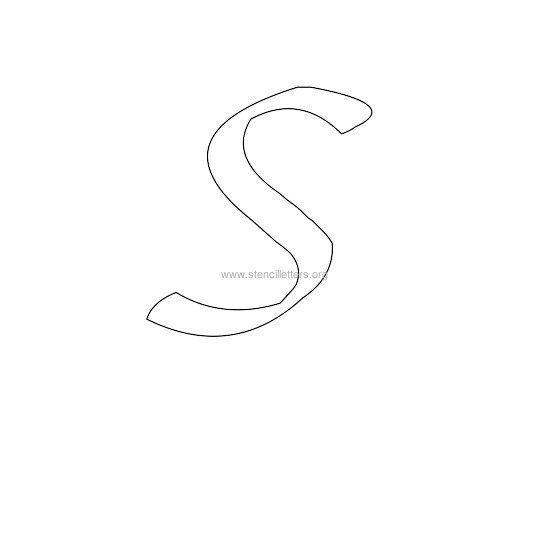 uppercase calligraphy wall stencil letter s uppercase calligraphy wall stencil letter s