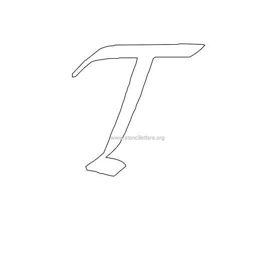 uppercase calligraphy wall stencil letter t uppercase calligraphy wall stencil letter t