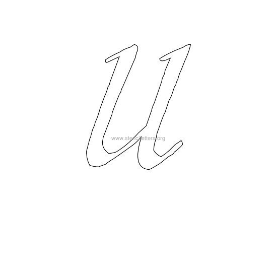 uppercase calligraphy wall stencil letter u uppercase calligraphy wall stencil letter u