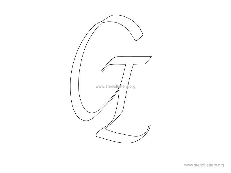 cursive wall stencil letter g cursive wall stencil letter g