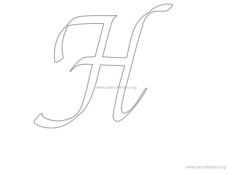 cursive wall stencil letter h cursive wall stencil letter h