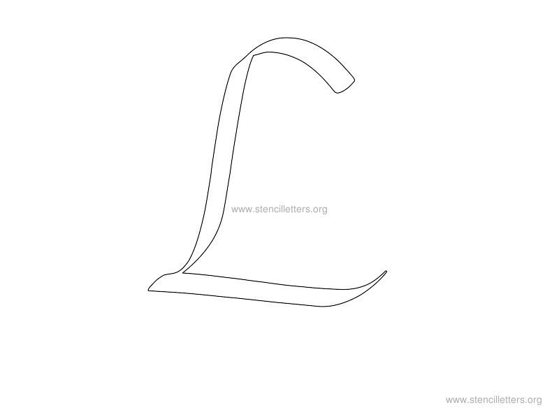 cursive wall stencil letter l cursive wall stencil letter l