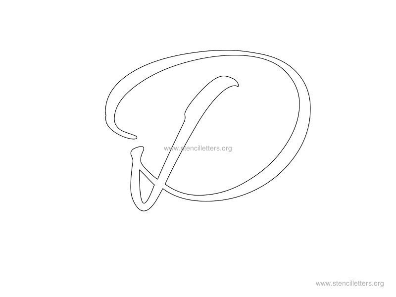 cursive wall stencil letter d cursive wall stencil letter d